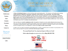 Tablet Screenshot of houseofgoldhealthproducts.com